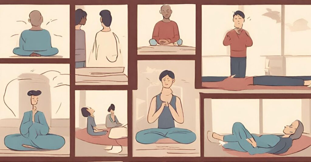 Individual Pictures of People Practicing Mindfulness