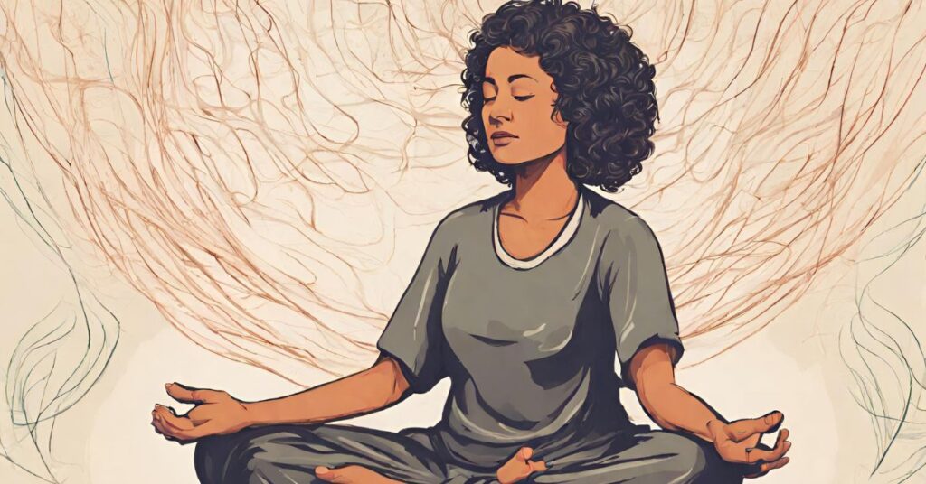 Woman Teaching The Definition of Mindfulness Meditation