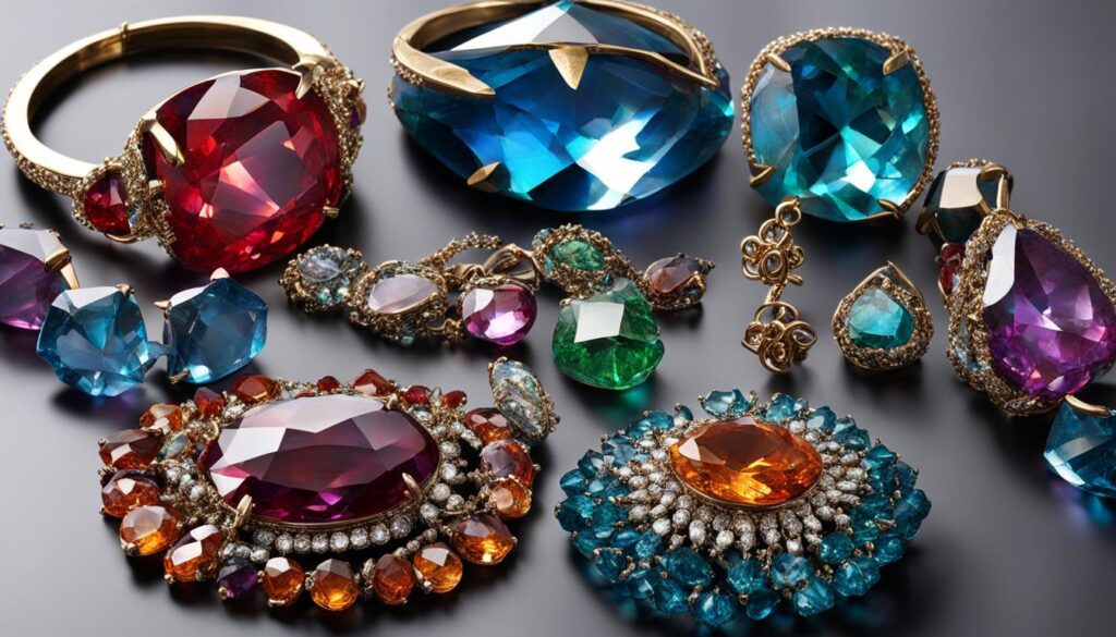 crystals and jewelry